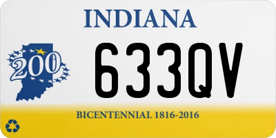 IN license plate 633QV