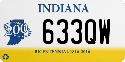IN license plate 633QW