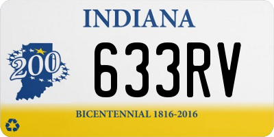 IN license plate 633RV