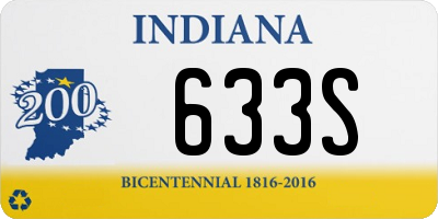 IN license plate 633S