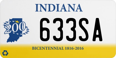 IN license plate 633SA