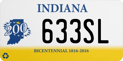 IN license plate 633SL