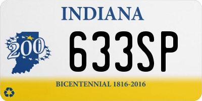 IN license plate 633SP