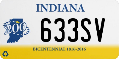 IN license plate 633SV