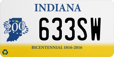 IN license plate 633SW