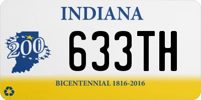 IN license plate 633TH