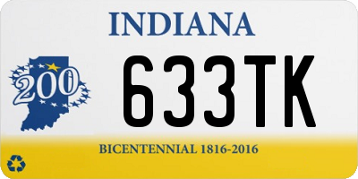 IN license plate 633TK