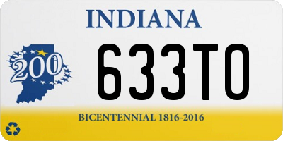 IN license plate 633TO