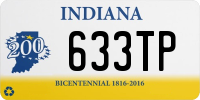 IN license plate 633TP