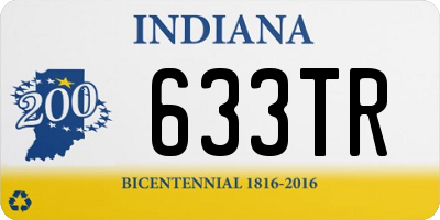 IN license plate 633TR