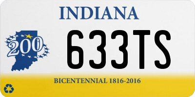 IN license plate 633TS