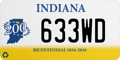 IN license plate 633WD