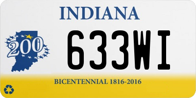 IN license plate 633WI