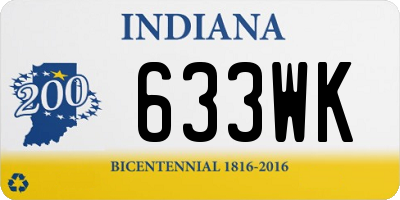 IN license plate 633WK