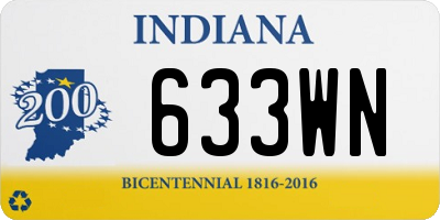 IN license plate 633WN