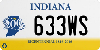 IN license plate 633WS