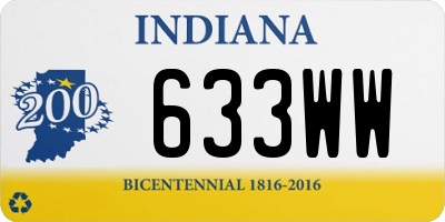 IN license plate 633WW