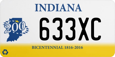 IN license plate 633XC