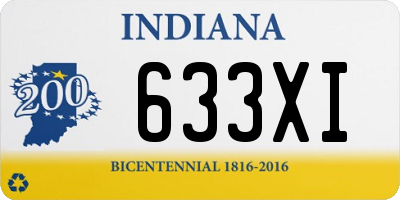 IN license plate 633XI