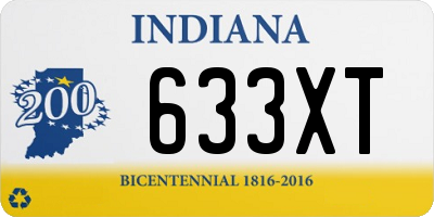 IN license plate 633XT