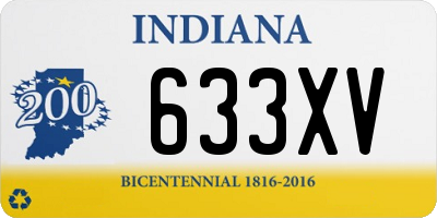 IN license plate 633XV