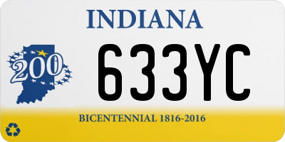 IN license plate 633YC