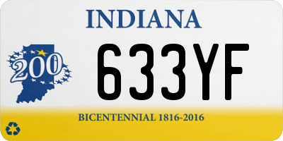 IN license plate 633YF