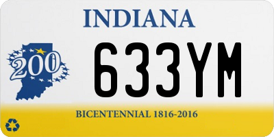 IN license plate 633YM