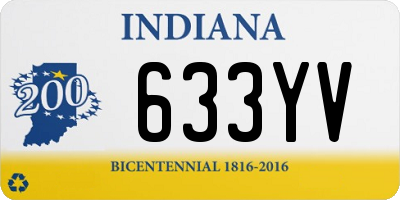 IN license plate 633YV