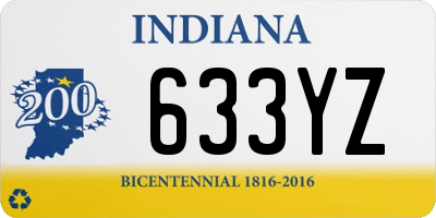 IN license plate 633YZ