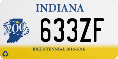 IN license plate 633ZF