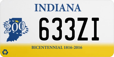 IN license plate 633ZI