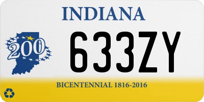 IN license plate 633ZY