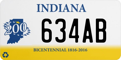 IN license plate 634AB