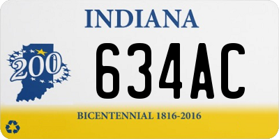 IN license plate 634AC