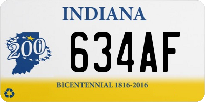 IN license plate 634AF