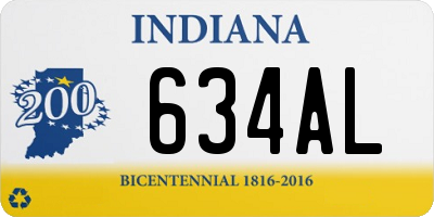 IN license plate 634AL