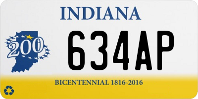 IN license plate 634AP