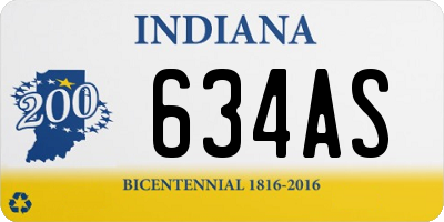 IN license plate 634AS