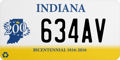 IN license plate 634AV