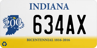 IN license plate 634AX