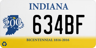 IN license plate 634BF