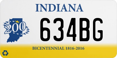 IN license plate 634BG