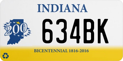 IN license plate 634BK