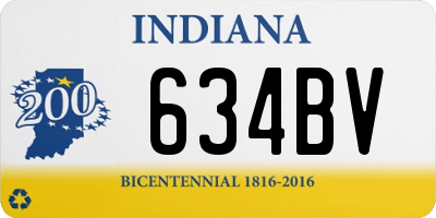 IN license plate 634BV