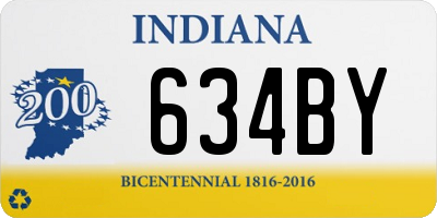 IN license plate 634BY