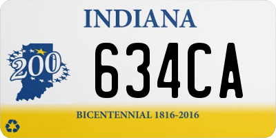 IN license plate 634CA