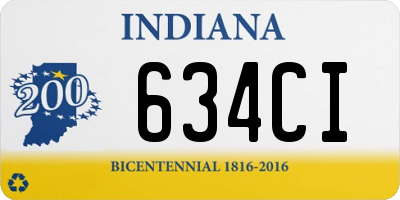 IN license plate 634CI