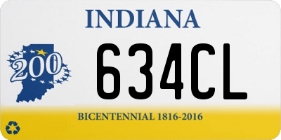 IN license plate 634CL