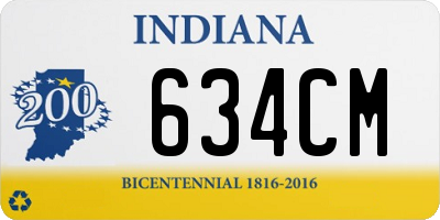 IN license plate 634CM